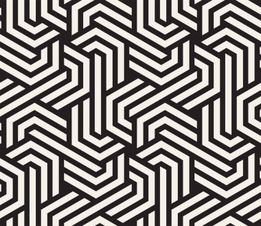 Vektör seamless modeli. Modern şık doku. Geometrik fayans gelen çizgili üçgen öğe yinelenen
