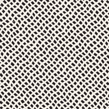 El çizimi, pürüzsüz bir şekil. Siyah beyaz soyut geometrik döşeme arkaplanı. vektör biçiminde karalama çizgisi kafesi