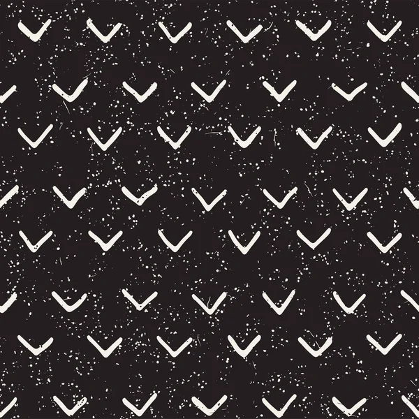 Ручной Рисованный Стиль Бесшовный Узор Абстрактный Геометрический Фон Мозаики Черно — стоковый вектор