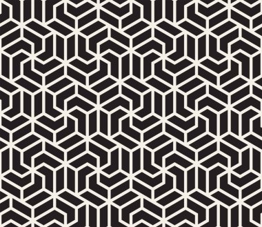 Vektör kusursuz desen. Modern stil soyut doku. Çizgili elementten geometrik fayanslar tekrarlanıyor