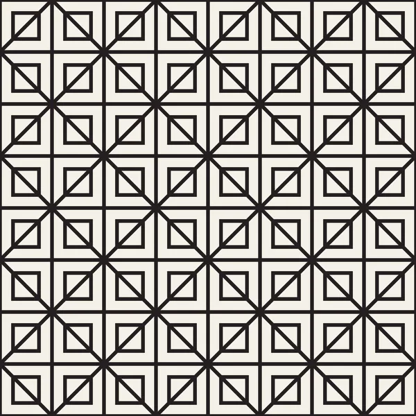 ベクターのシームレスな格子パターン モノクロ トレリスとモダンなスタイリッシュなテクスチャです 幾何学的なグリッドを繰り返し シンプルなグラフィック デザインの背景 — ストックベクタ