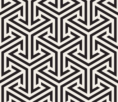 Vektör seamless modeli. Modern şık doku. Geometrik fayans gelen çizgili üçgen öğe yinelenen