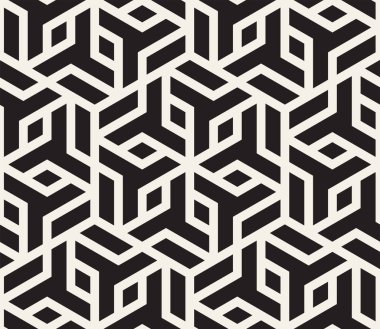Vektör kusursuz desen. Modern stil soyut doku. Çizgili elementten geometrik fayanslar tekrarlanıyor