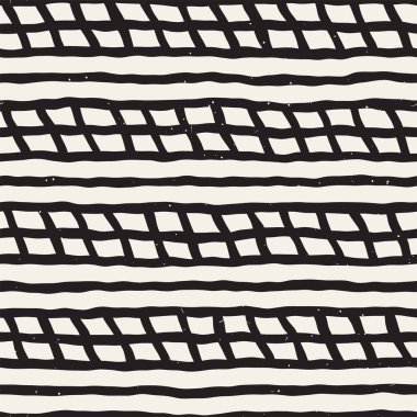 El çizimi, pürüzsüz bir şekil. Siyah beyaz soyut geometrik döşeme arkaplanı. vektör biçiminde karalama çizgisi kafesi
