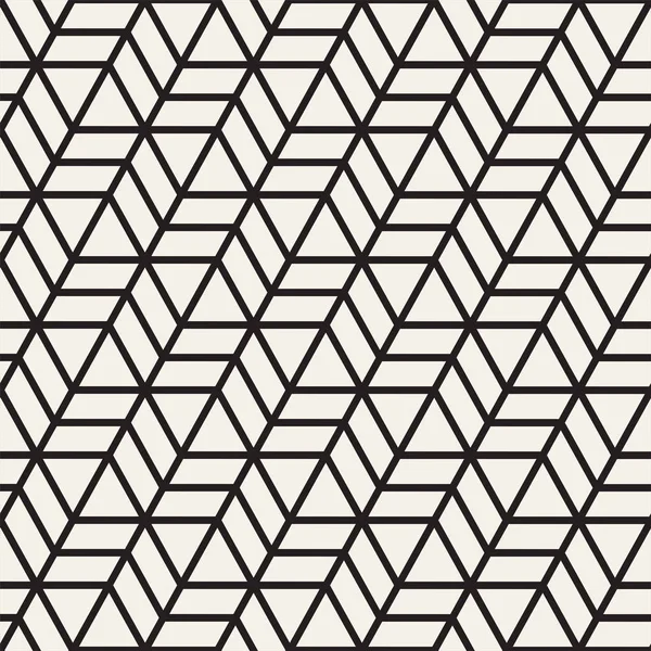 矢量无缝条纹图案 现代风格的质感与单色格栅 重复几何六边形网格 简单的格子图形设计 — 图库矢量图片