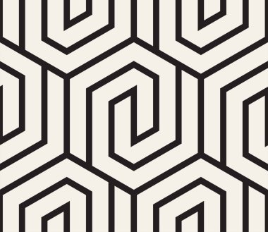 Vektör kusursuz desen. Modern stil soyut doku. Çizgili elementten geometrik fayanslar tekrarlanıyor