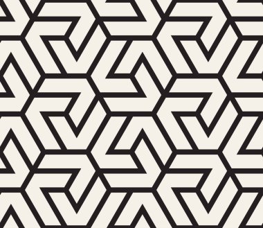 Vektör kusursuz desen. Modern stil soyut doku. Çizgili elementten geometrik fayanslar tekrarlanıyor