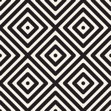 Vektörsüz çizgili desen. Monokrom sarmallı modern stil dokusu. Geometrik altıgen ızgara tekrarlanıyor. Basit kafes grafik tasarımı.