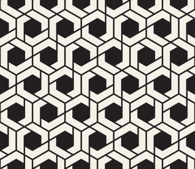 Vektör kusursuz desen. Modern stil soyut doku. Çizgili elementten geometrik fayanslar tekrarlanıyor