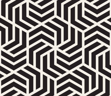 Vektör kusursuz desen. Modern stil soyut doku. Çizgili elementten geometrik fayanslar tekrarlanıyor