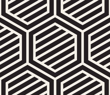 Vektör kusursuz desen. Modern stil soyut doku. Çizgili elementten geometrik fayanslar tekrarlanıyor