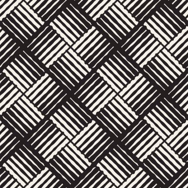 Sorunsuz soyut çizilmiş desen ver. Vektör Serbest çizgiler arka plan doku. Mürekkep fırça darbeleri basit geometrik tasarım.