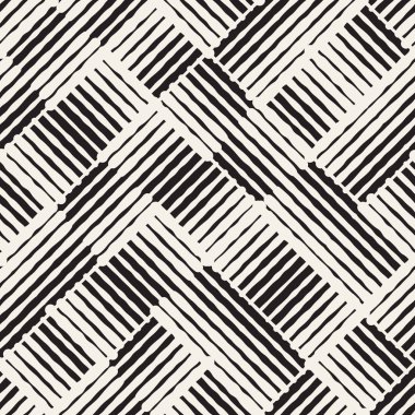 Sorunsuz soyut çizilmiş desen ver. Vektör Serbest çizgiler arka plan doku. Mürekkep fırça darbeleri basit geometrik tasarım.