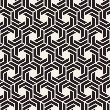 Vektör sorunsuz soyut şekiller desen. Modern şık çizgiler doku. Altıgen elemanları ile geometrik fayans yinelenen
