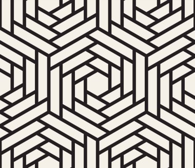 Vektör kusursuz desen. Modern stil soyut doku. Çizgili elementten geometrik fayanslar tekrarlanıyor