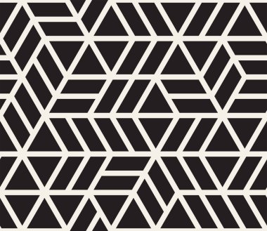 Vektör kusursuz desen. Modern stil soyut doku. Çizgili elementten geometrik fayanslar tekrarlanıyor
