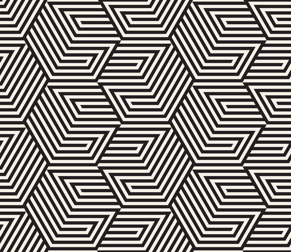 Векторный бесшовный шаблон. Современная стильная абстрактная текстура. Повторение геометрических плиток из полосатого элемента