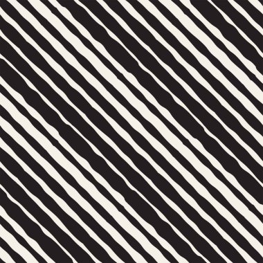 Sorunsuz soyut çizilmiş desen ver. Vektör Serbest çizgiler arka plan doku. Mürekkep fırça darbeleri basit geometrik tasarım.