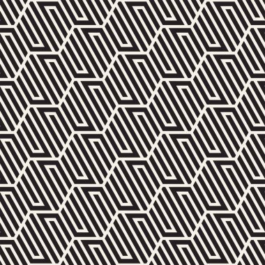 Vektör sorunsuz soyut şekiller desen. Modern şık çizgiler doku. Altıgen elemanları ile geometrik fayans yinelenen