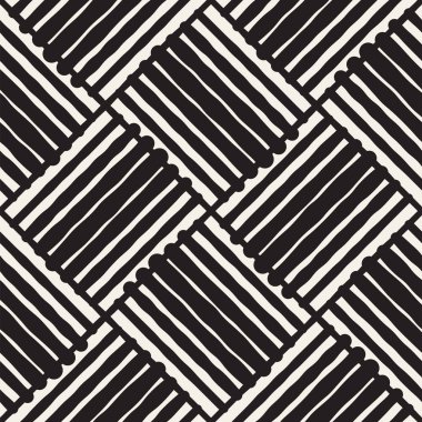 Sorunsuz soyut çizilmiş desen ver. Vektör Serbest çizgiler arka plan doku. Mürekkep fırça darbeleri basit geometrik tasarım.