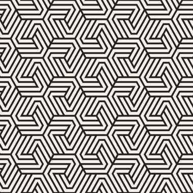 Vektör sorunsuz soyut şekiller desen. Modern şık çizgiler doku. Altıgen elemanları ile geometrik fayans yinelenen