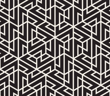 Vektör kusursuz desen. Modern stil soyut doku. Çizgili elementten geometrik fayanslar tekrarlanıyor