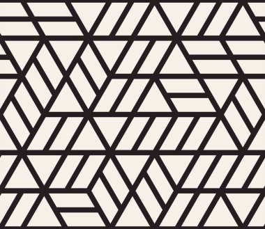 Vektör kusursuz desen. Modern stil soyut doku. Çizgili elementten geometrik fayanslar tekrarlanıyor