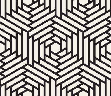 Vektör kusursuz desen. Modern stil soyut doku. Çizgili elementten geometrik fayanslar tekrarlanıyor