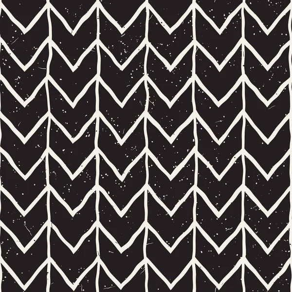 Handgezeichnete Stil Nahtlose Muster Abstrakte Geometrische Fliesen Hintergrund Schwarz Und — Stockvektor
