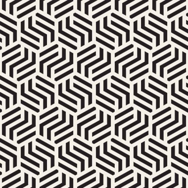 Vektör sorunsuz soyut şekiller desen. Modern şık çizgiler doku. Altıgen elemanları ile geometrik fayans yinelenen