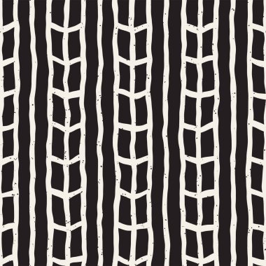 El çizimi, pürüzsüz bir şekil. Siyah beyaz soyut geometrik döşeme arkaplanı. vektör biçiminde karalama çizgisi kafesi