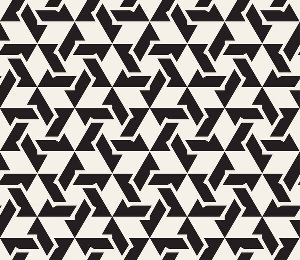 Векторный бесшовный шаблон. Современная стильная абстрактная текстура. Повторение геометрических плиток из полосатого элемента