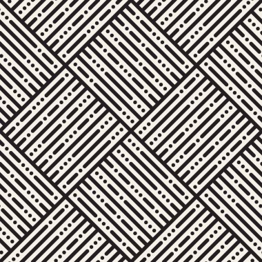 Vektör kesintisiz çizgili desen. Tek renkli kafes ile modern şık doku. Geometrik kılavuz yinelenen. Basit kafes grafik tasarım.