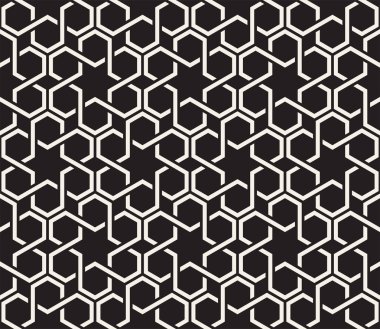 Vektör kusursuz desen. Modern stil soyut doku. Çizgili elementten geometrik fayanslar tekrarlanıyor
