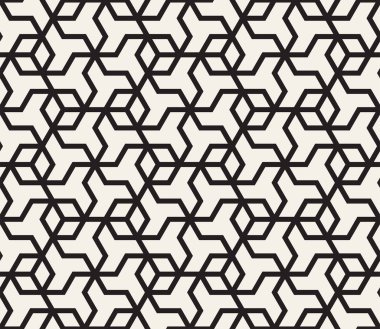 Vektör kusursuz desen. Modern stil soyut doku. Çizgili elementten geometrik fayanslar tekrarlanıyor