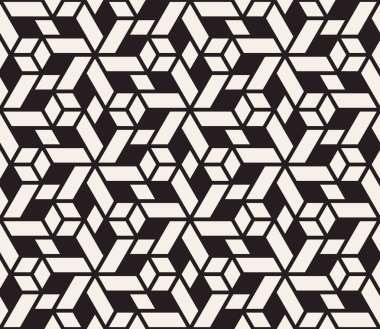 Vektör kusursuz desen. Modern stil soyut doku. Çizgili elementten geometrik fayanslar tekrarlanıyor