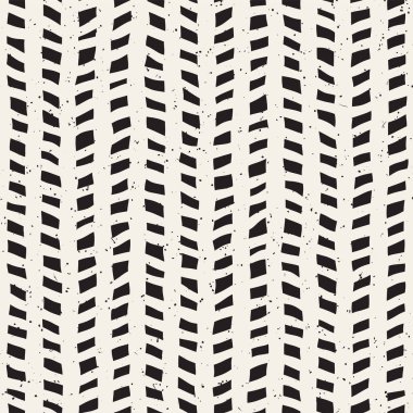 Elle çizilmiş stil seamless modeli. Soyut geometrik döşeme arka plan siyah ve beyaz. Vektör doodle hat kafes