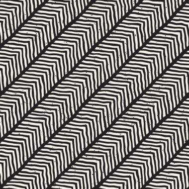 Elle çizilmiş stil seamless modeli. Soyut geometrik döşeme arka plan siyah ve beyaz. Vektör doodle hat kafes