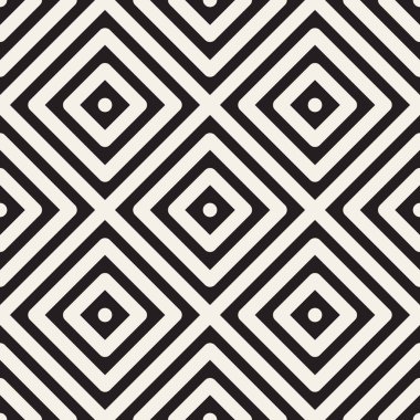 Vektörsüz çizgili desen. Monokrom sarmallı modern stil dokusu. Geometrik altıgen ızgara tekrarlanıyor. Basit kafes tasarımı.