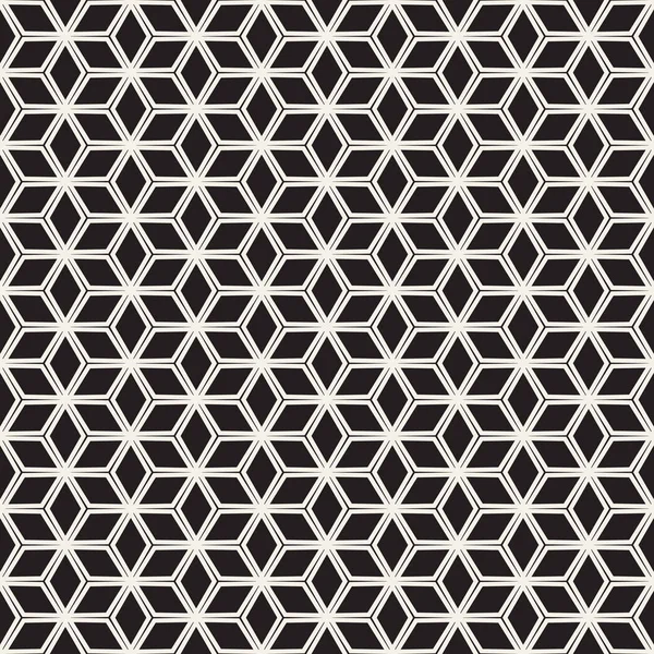 Vektor nahtlose Muster. moderne stilvolle Textur. geometrisch gestreiftes Ornament. Monochromes Gitter — Stockvektor