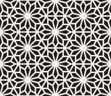 Vektör seamless modeli. Modern şık soyut doku. Geometrik şekiller çizgili öğeleri üzerinden yinelenen