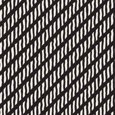 Elle çizilmiş çizgiler seamless modeli. Soyut geometrik döşeme arka plan. FreeHand siyah beyaz doku.