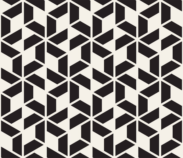 Векторный бесшовный шаблон. Современная стильная абстрактная текстура. Повторение геометрических форм из полосатых элементов
