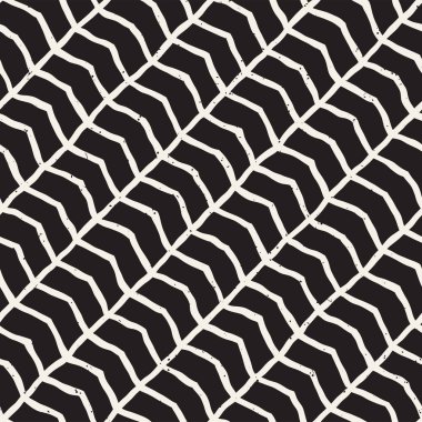El çizimi, pürüzsüz bir şekil. Siyah beyaz soyut geometrik döşeme arkaplanı. vektör biçiminde karalama çizgisi kafesi