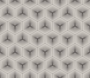 Vektör kusursuz desen. Modern stil soyut doku. Çizgili elementten geometrik fayanslar tekrarlanıyor