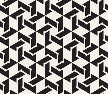 Vektör kusursuz desen. Modern stil soyut doku. Çizgili elementten geometrik fayanslar tekrarlanıyor