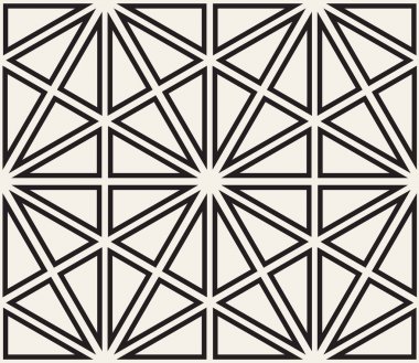Vektör kusursuz desen. Modern stil soyut doku. Çizgili elementten geometrik fayanslar tekrarlanıyor