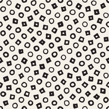 Elle çizilmiş siyah beyaz mürekkep soyut, pürüzsüz desen. Vektör stili grunge dokusu. Tek renkli geometrik dağınık şekiller boya fırça çizgileri