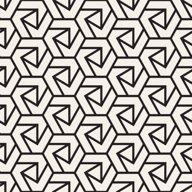 Vektörsüz mozaik çizgiler. Modern stil soyut doku. Çizgili elementlerle geometrik fayanslar tekrarlanıyor