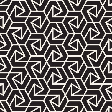 Vektörsüz mozaik çizgiler. Modern stil soyut doku. Çizgili elementlerle geometrik fayanslar tekrarlanıyor